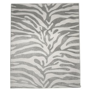 Zebra Silver Area Rug