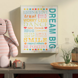 Stella Dream Big Kids Typography Canvas Art