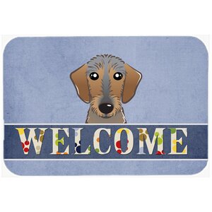 Wirehaired Dachshund Welcome Kitchen/Bath Mat