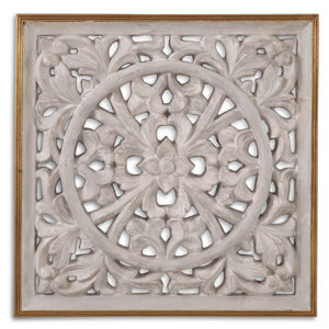 Antiqued White Stained Wood Wall Du00e9cor