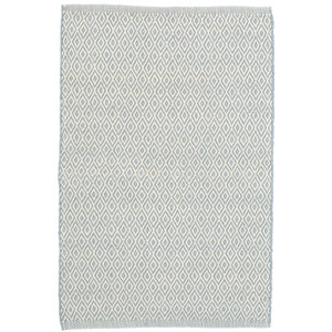 Crystal Swedish Blue/White Indoor/Outdoor Area Rug