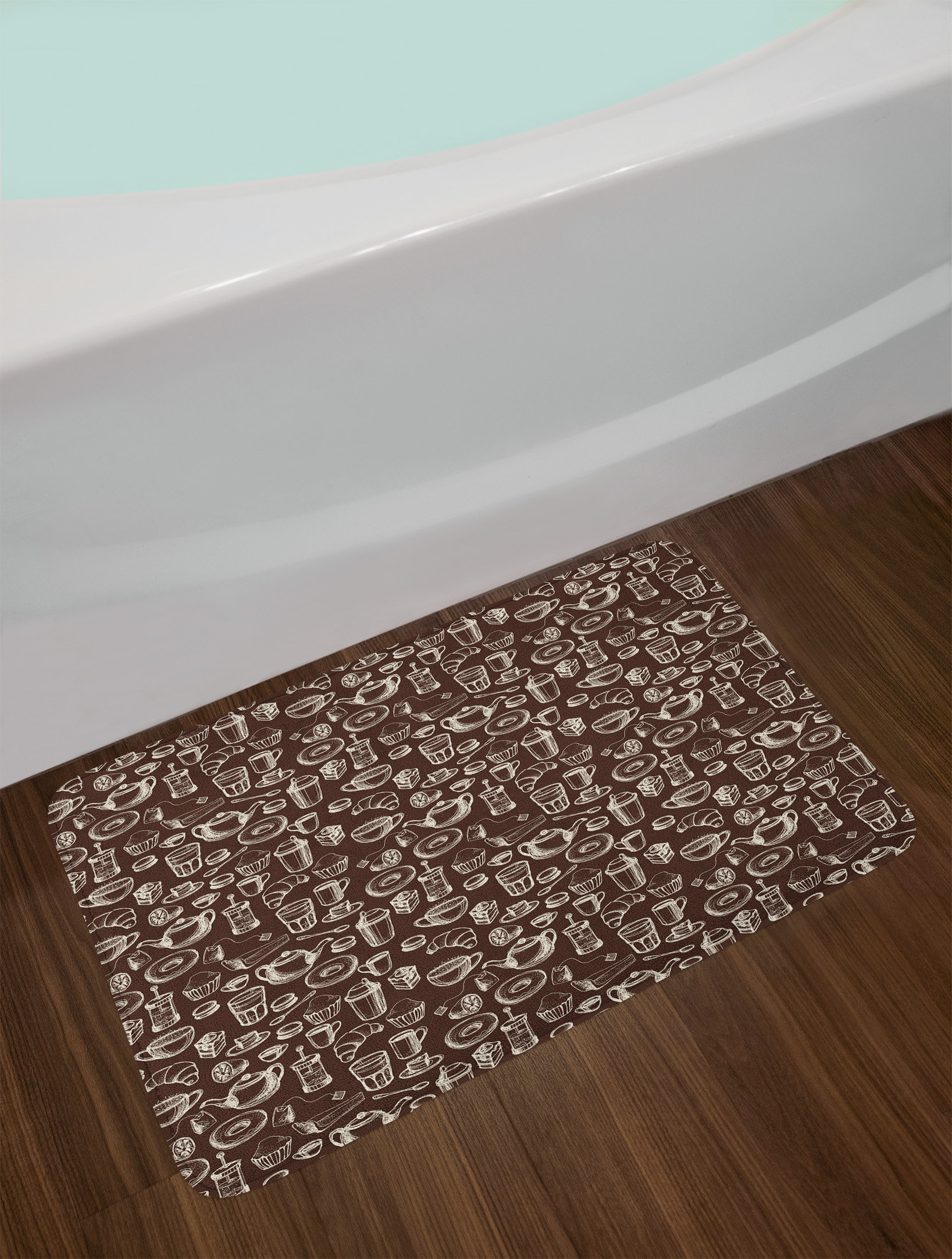 East Urban Home Hand Brown and White Bath Rug Wayfair