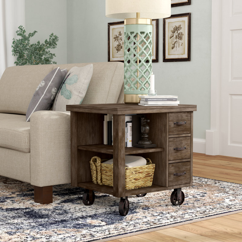 laurel foundry modern farmhouse remy end table with storage