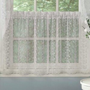 Priscilla Lace Kitchen Tier Curtain (Set of 2)
