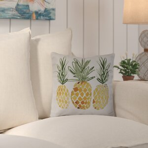 Thirlby 3 Pineapples Outdoor Throw Pillow