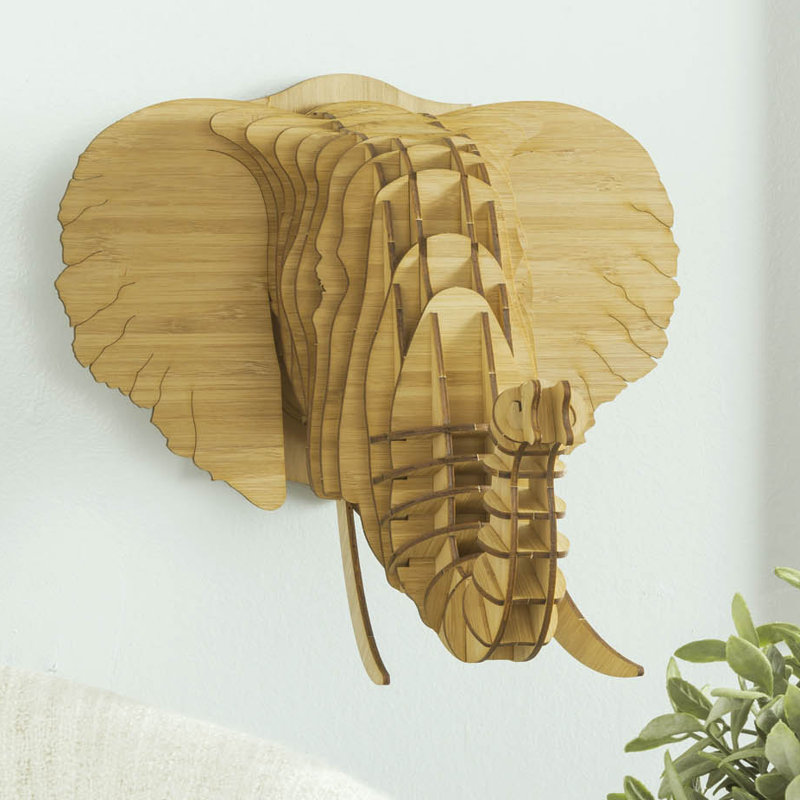 Antler Home Eyan The Bamboo Elephant Head Wall Décor Wayfair Eyan The Bamboo Elephant Head Wall Décor