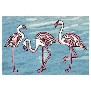 Boller Flamingo Handmade Blue Indoor/Outdoor Area Rug