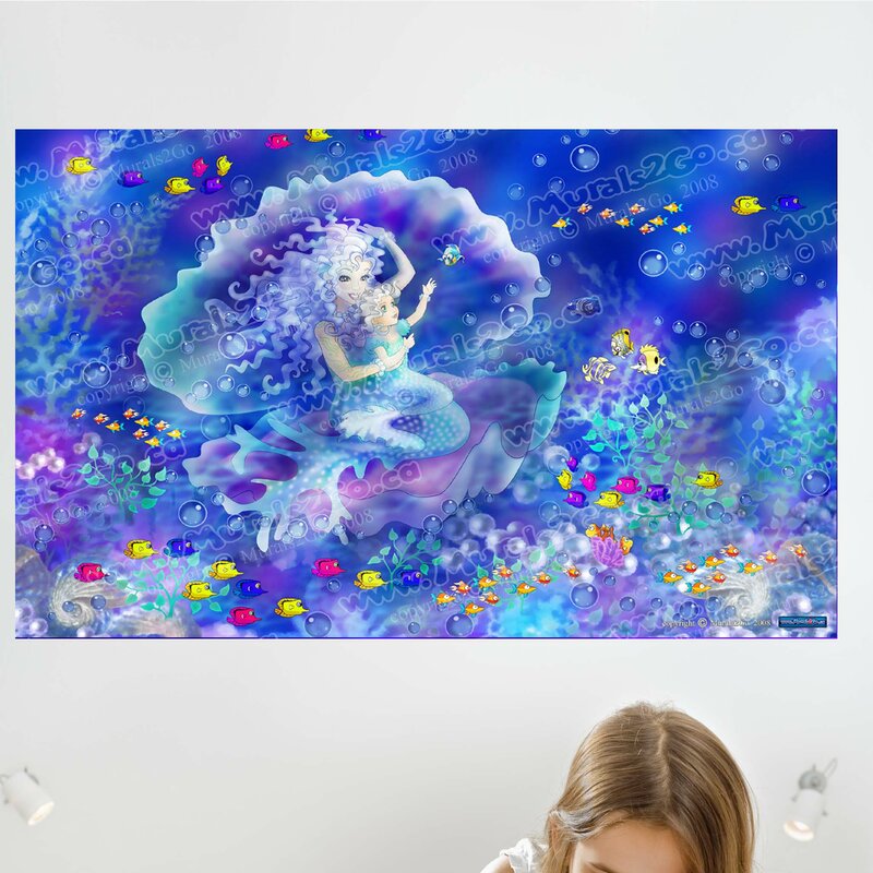 Wallhogs Mermaid Wall Mural | Wayfair