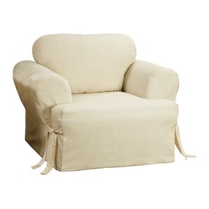 Cotton Duck T-Cushion Armchair Slipcover