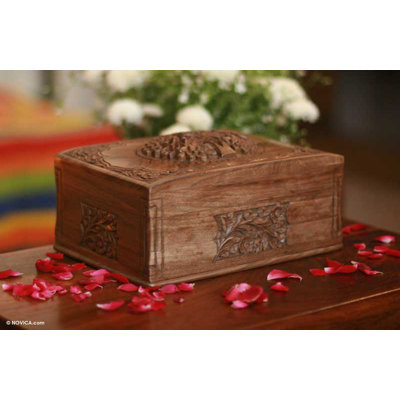 Hand Carved Rohida Wood Brass Block (2 in) 09