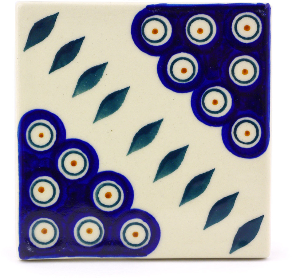 Polmedia Pea 4 37 X Ceramic Polish Pottery Decorative Polmedia Pea 4 37 X Ceramic Polish Pottery Decorative Accent Tile Wayfair