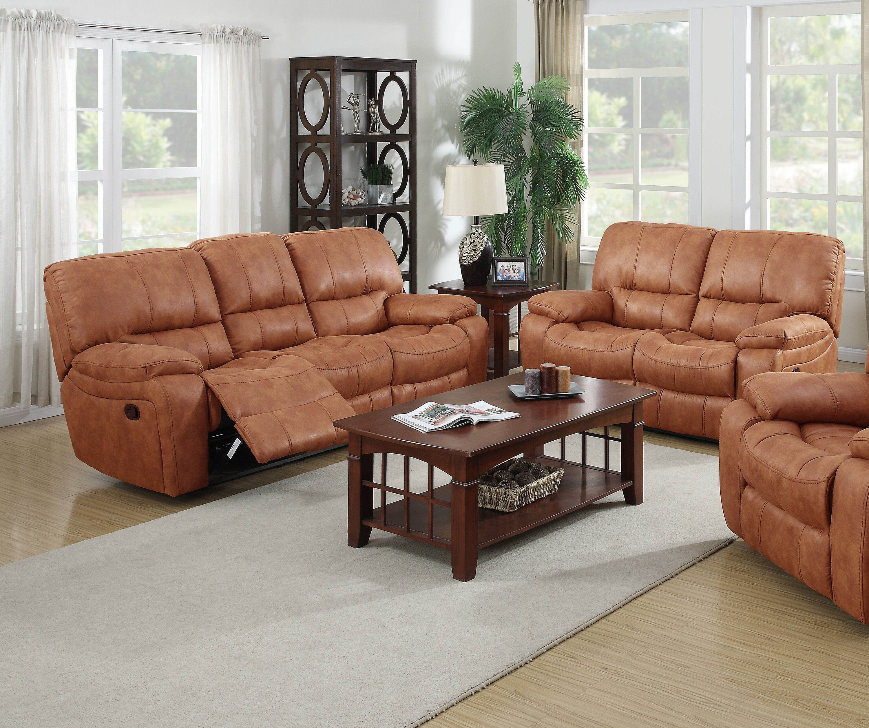 Living In Style Orleans 2 Piece Leather Living Room Set Wayfair