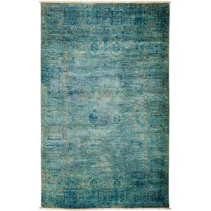 One-of-a-Kind Vibrance Hand-Knotted Blue Area Rug