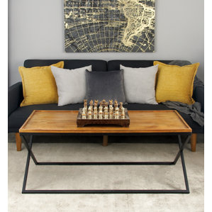 Metal and Wood Coffee Table with Tray Top by Cole & Grey