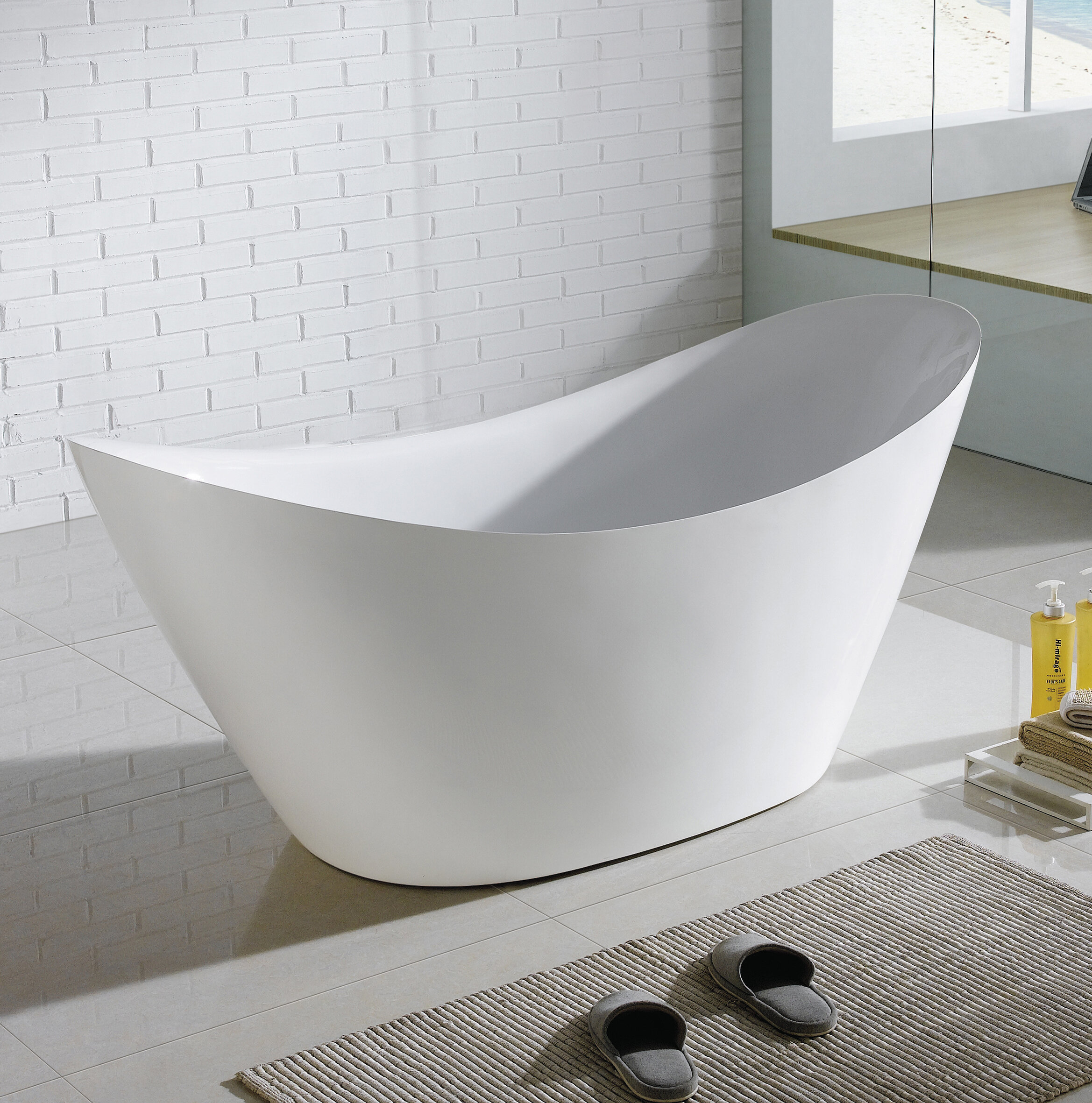 Emilia 68 X 29 Freestanding Soaking Bathtub