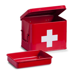 Medizin-Box in Rot von Zeller Present