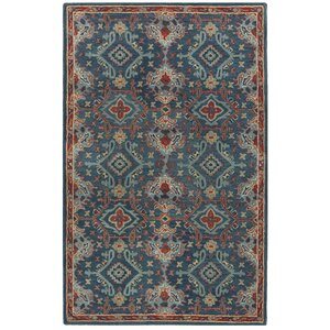 Albrightsville Hand Woven Wool Blue Area Rug