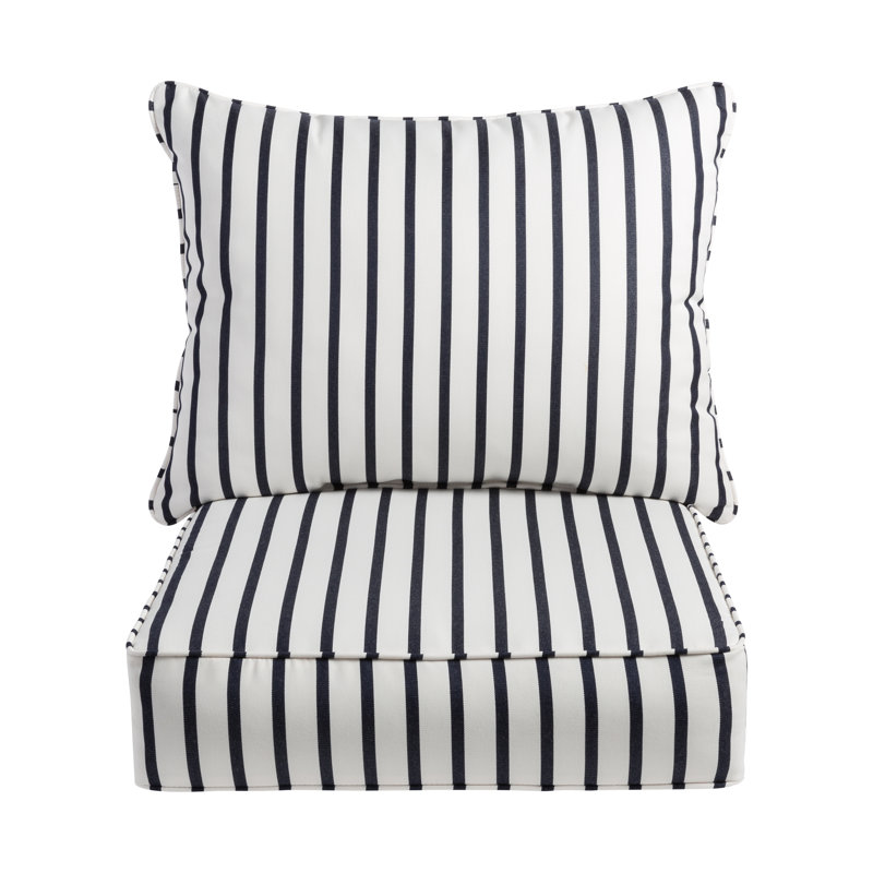 Whitten Stripe Indoor Outdoor Sunbrella Lounge Chair Cushion Whitten Stripe Indoor Outdoor Sunbrella Lounge Chair Cushion Reviews Joss Main