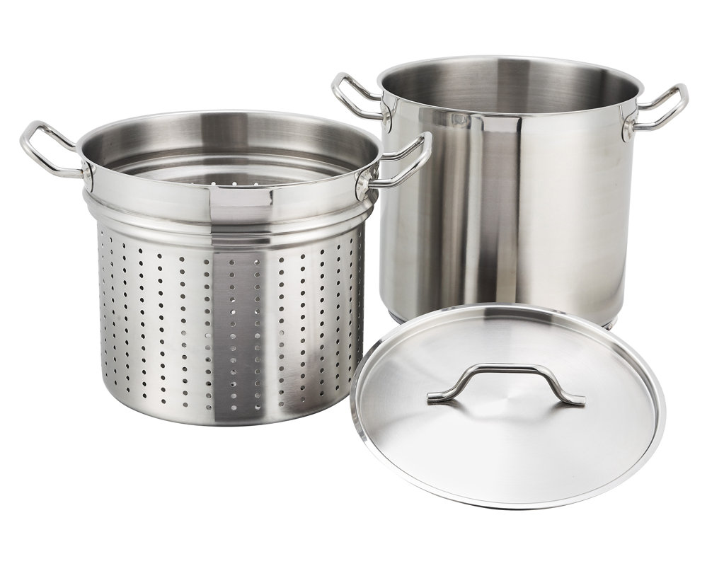 Winco Alu Double Boiler with Lid & Reviews Wayfair