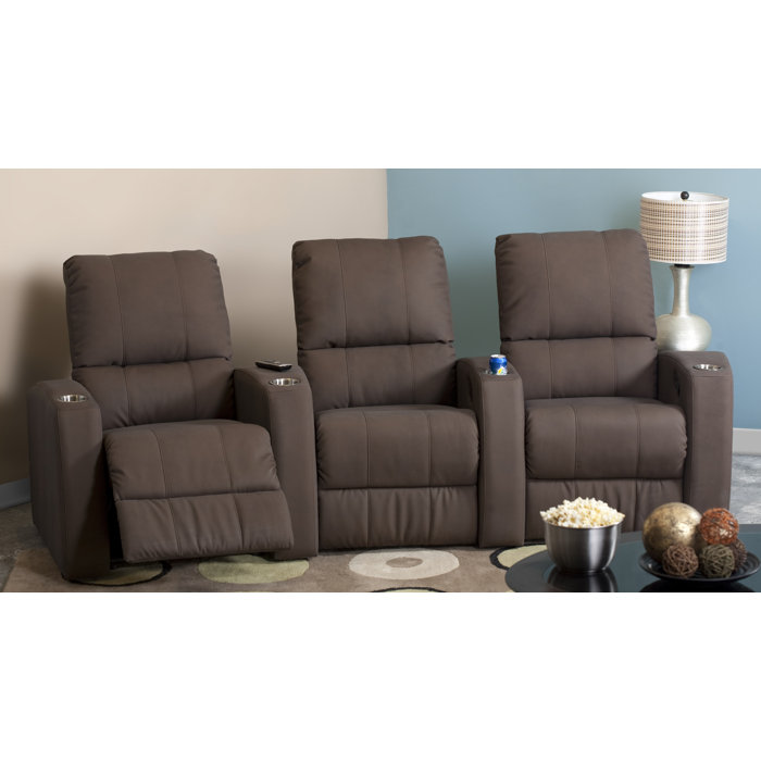 Sloane Manual Reclining Curved Home Theater Sofa Row Of 3