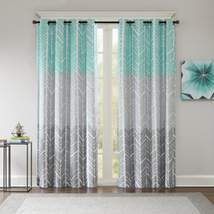 Knauer Chevron Max Blackout Grommet Single Curtain Panel