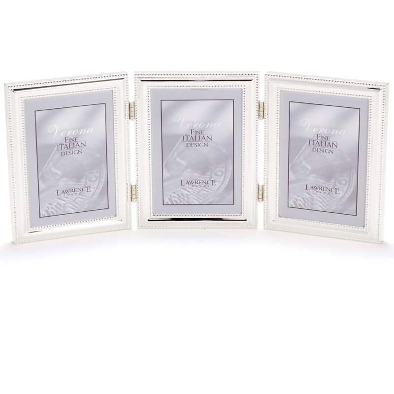 Lawrence Frames Plated Bead Hinged Triple Picture Frame & Reviews Wayfair