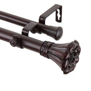 Blossom Double Curtain Rod and Hardware Set