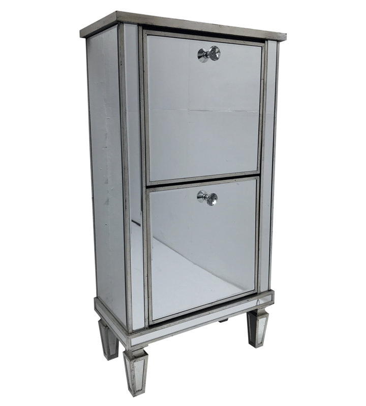 All Home Vintage Glam 8 Pair Shoe Storage Cabinet Reviews Vintage Glam 8 Pair Shoe Storage Cabinet