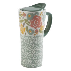 Floral Travel Mug with Handle