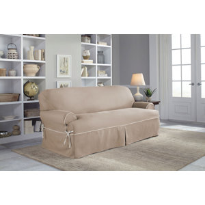 Twill T-Cushion Sofa Slipcover