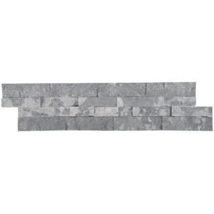 Stacked Stone Backsplash Tile Wayfair Glacial Stacked Stone 6 X 24 Marble Splitface Tile In Gray