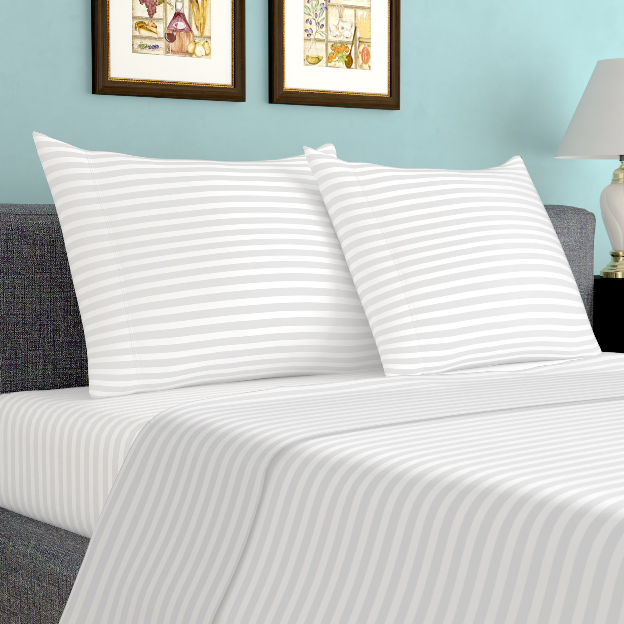 Birch Lane Heritage Sheldrake 600 Thread Count Striped 100 Cotton Birch Lane Heritage Sheldrake 600 Thread Count Striped 100 Cotton Sheet Set Reviews Wayfair