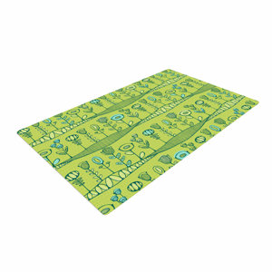 Holly Helgeson Hattie's Garden Floral Green Area Rug