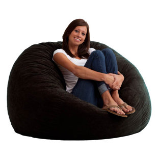 Black White Bean Bag Chairs You Ll Love Wayfair Quickview