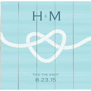 Personalized Wedding Wall Art Wayfair Personalized Tied The Knot Graphic Art Print On Wood