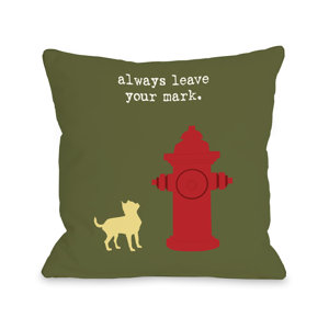 Doggy Du00e9cor Leave Your Mark Throw Pillow