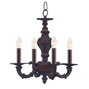 Theroux Contemporary 4-Light Candle-Style Chandelier