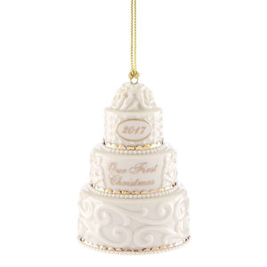 2017 Our First Christmas Together Cake Figurine Hanging Ornament