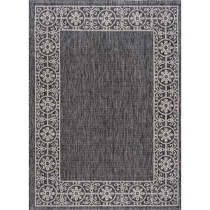 Mann Traditional Black Indoor/Outdoor Area Rug