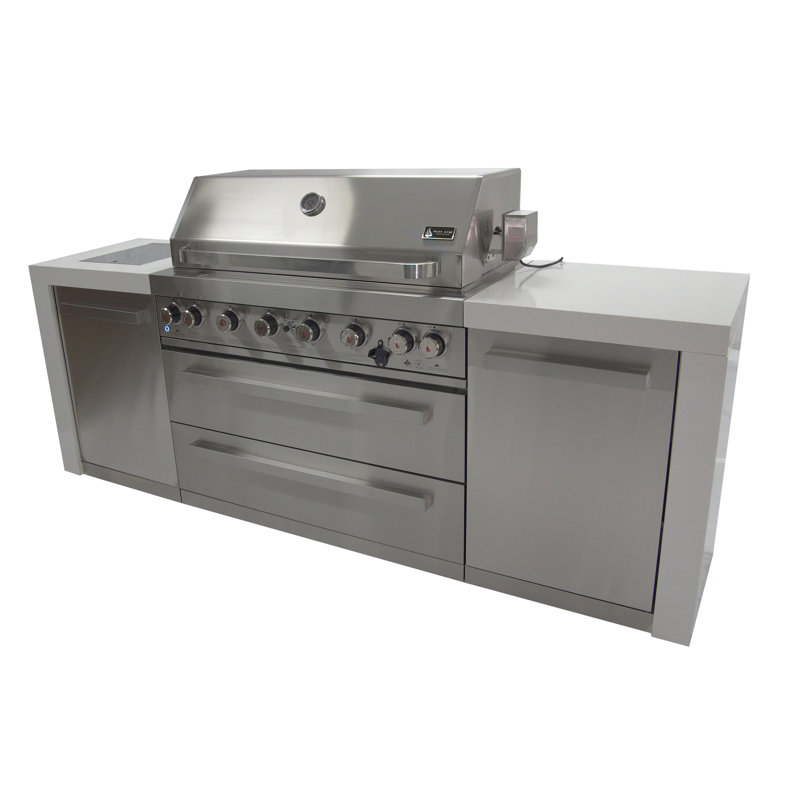 Mont Alpi 93" 2-Piece 8-Burner Natural Gas Prefab Kitchen ...