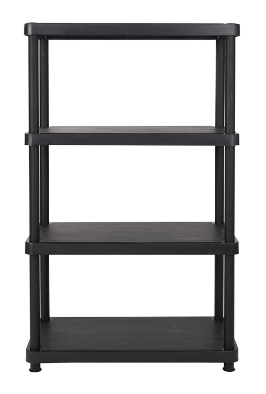 Keter Freestanding Plastic Storage 54.5" H Four Shelf Shelving Rack
