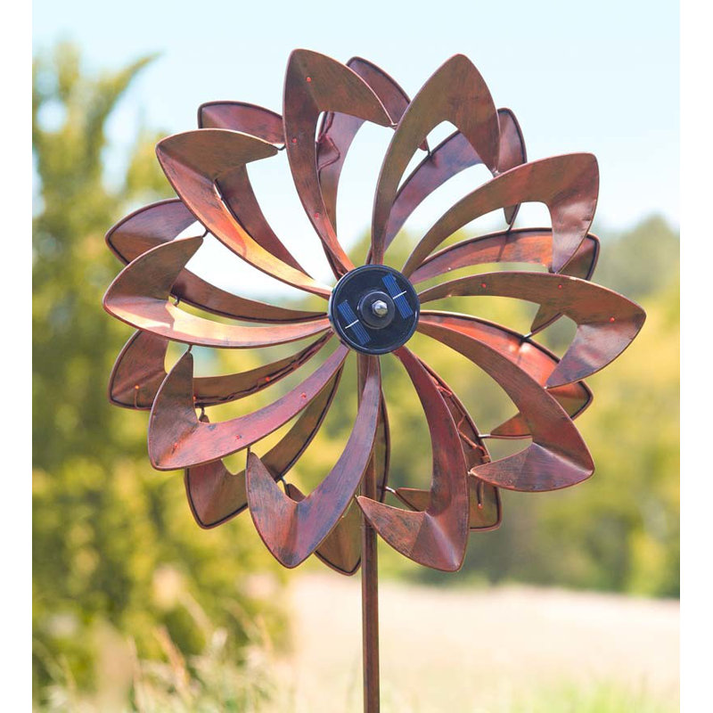 Plow & Hearth Solar Led Flower Spinner & Reviews Wayfair