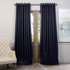 Carden Solid Blackout Thermal Extra Wide Grommet Single Curtain Panel