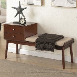 Bullock Van Dyke Mid Century Upholstered Storage Bench