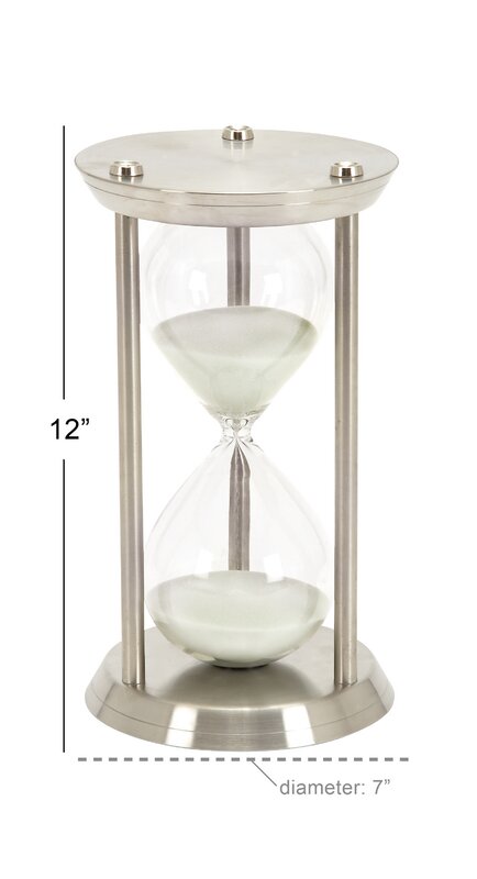 Cole And Grey Metal And Glass 60 Minute Hourglass And Reviews Wayfair