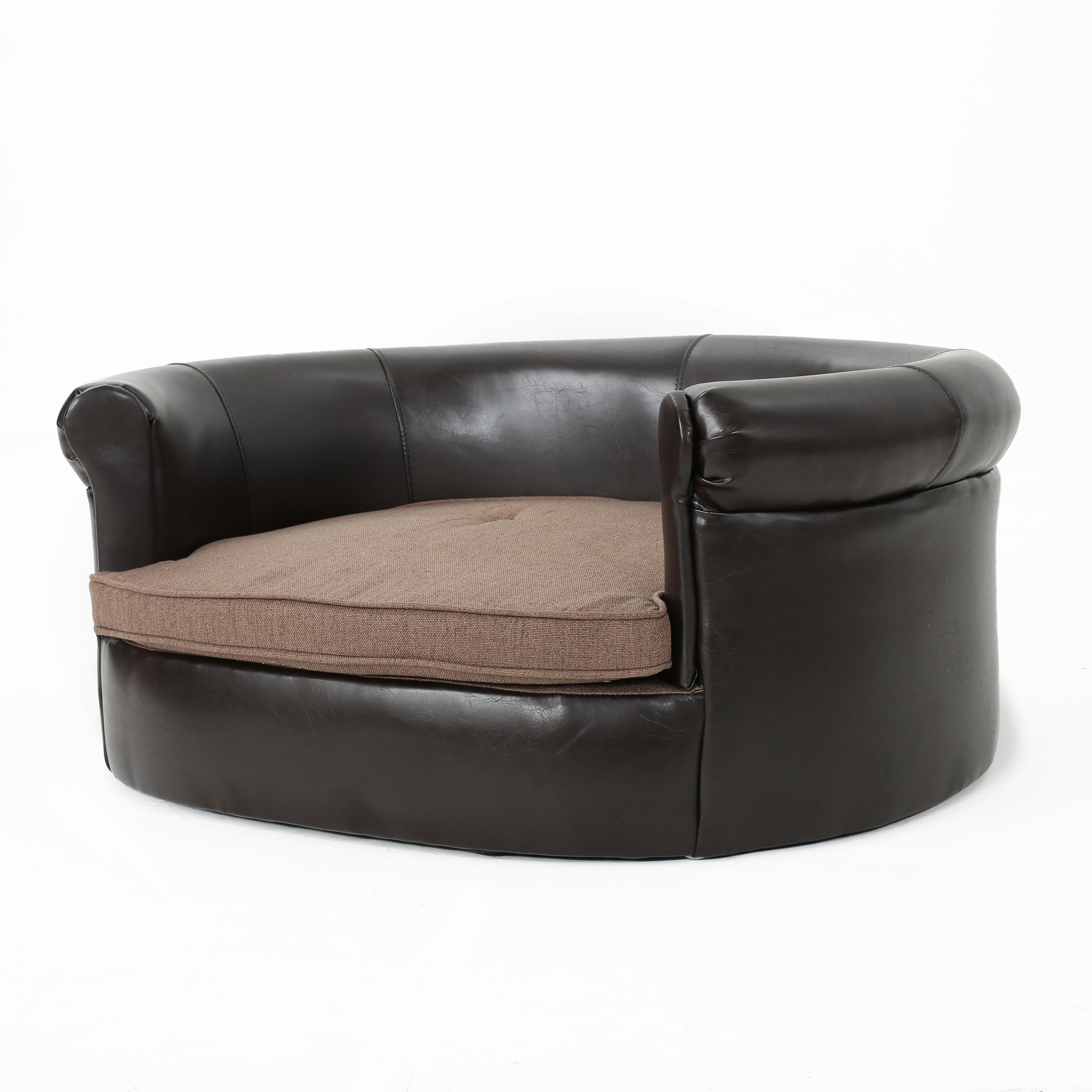 Desmond Leather Dog Sofa Reviews Joss Main