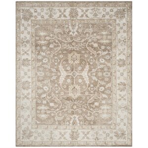 Orr Hand-Knotted Brown/Ivory Area Rug