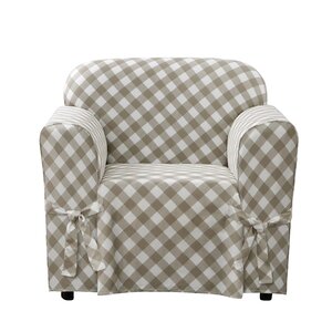 Buffalo Check Box Cushion Armchair Slipcover