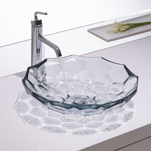 Artist Editions Glass Circular Vessel Bathroom Sink