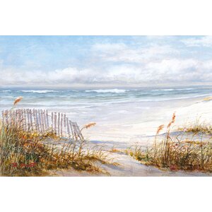 'Beach Fence' Painting Print on Wrapped Canvas